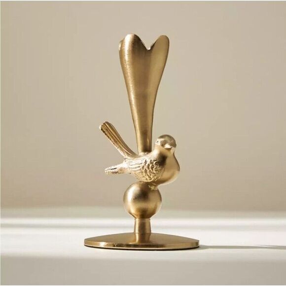 Set of 2 Anthropologie Marizia Sparrow Candlestick Holder Small - Picture 2 of 4